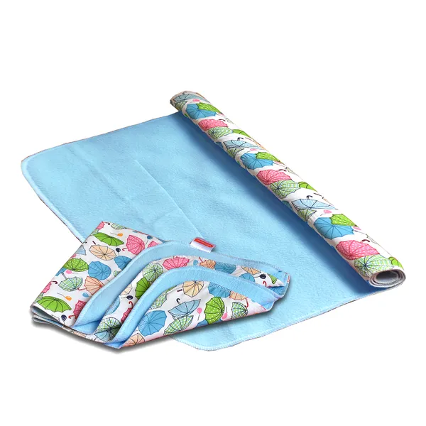Â _Diaper_Changing_Mat_Sleeping_mats_Water_Proof_Bed_Protector_with_one_side_fabric_New_Born_Baby_(65cm_x_45_cm)_(0-6_Months)_Pink
