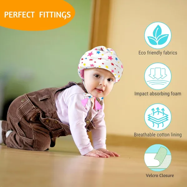 Vparents_Joy_Baby_Head_Protector_for_Safety_of_Kids_6M_to_3_Years-_Baby_Safety_Helmet_with_Proper_Air_Ventilation_&_Corner_Guard_Protection_(Pink)