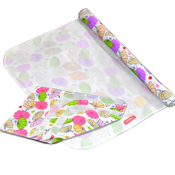 Vparents_Chunky_Nappy_Changing_Mat_Sleeping_Mats_Water_Proof_Bed_Protector_Sheet_For_New_Born_Baby_(0-3_Months)_Pack_Of_2_Pink_And_Purple