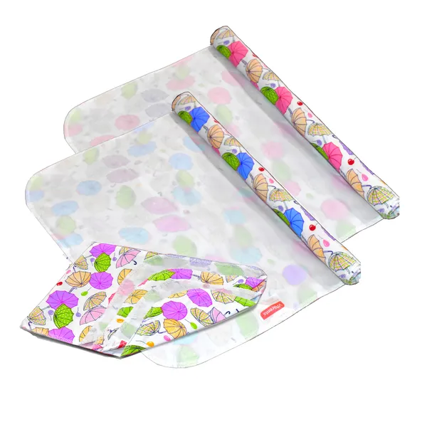 Vparents_Chunky_Nappy_Changing_Mat_Sleeping_Mats_Water_Proof_Bed_Protector_Sheet_For_New_Born_Baby_(0-3_Months)_Pack_Of_3_Pink_Blue_And_Purple