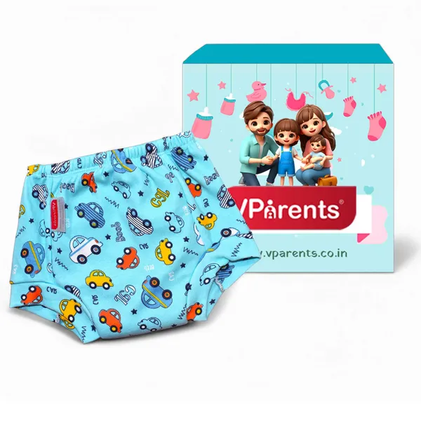Vparents_Padded_Underwear_For_Babies_And_Toddlers_With_3_Layers_Of_Cotton_Padding_Potty_Training_Pull_Up_&_Diaper-Free_Time_(6-12_Months)Car