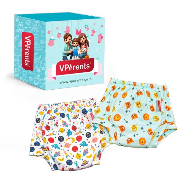 Vparents_Padded_Underwear_For_Babies_And_Toddlers_With_3_Layers_Of_Cotton_Padding_Potty_Training_Pull_Up_&_Diaper-Free_Time_Pack_Of_2(6-12_Months)_Lion_And_Galaxy