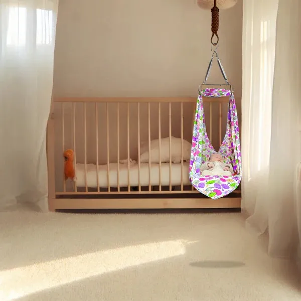 Vparents_Chunky_Baby_Swing_Cradle_With_And_Spring_(Pink)