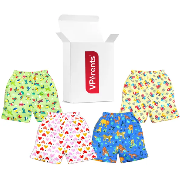Set_Of_4_Cotton_Infant_Boys_&_Girls_Baby_Shorts_Printed_-Assorted_Design_(0-6_Months)