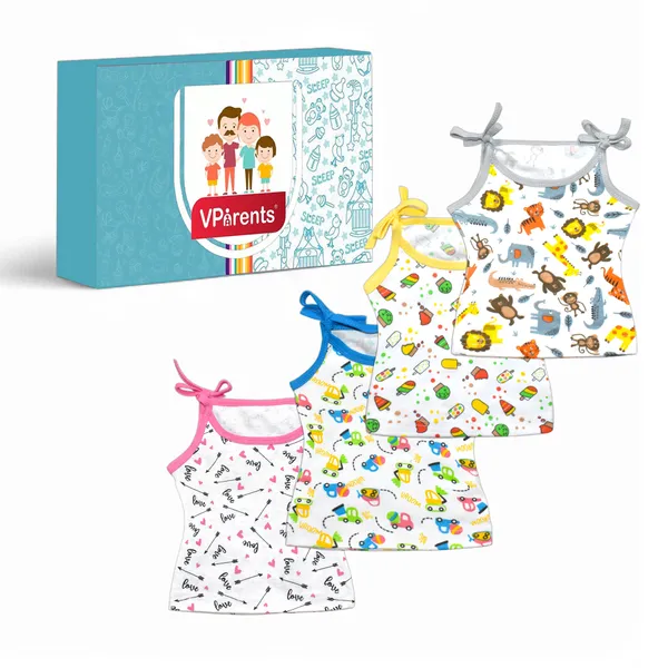Vparents_Cotton_New_Born_Baby_Boy's_&_Baby_Girls_Jabla_-Multicolour_-_Pack_Of_4_(0-3_Months)