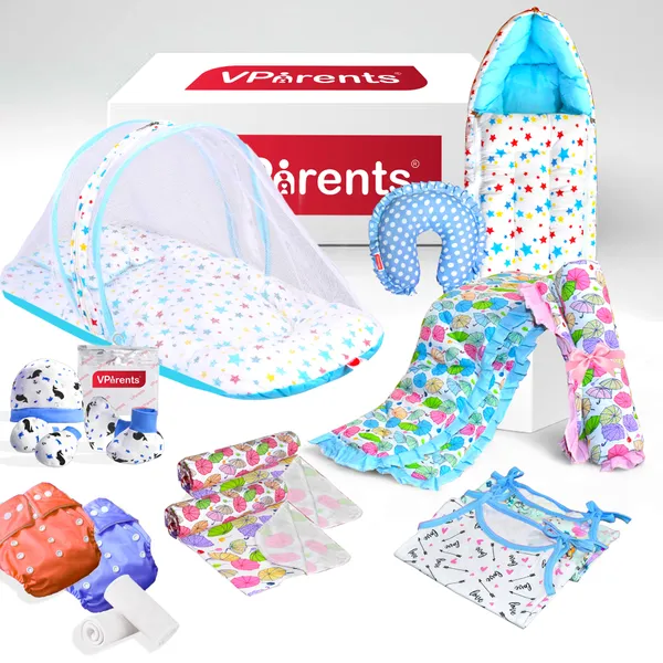 14_In_1_New_Born_Baby_Combo_(0-6_Months)_Blue_Bedding_Set_For_Baby_Boy_And_Assorted_Colour_For_Remaining