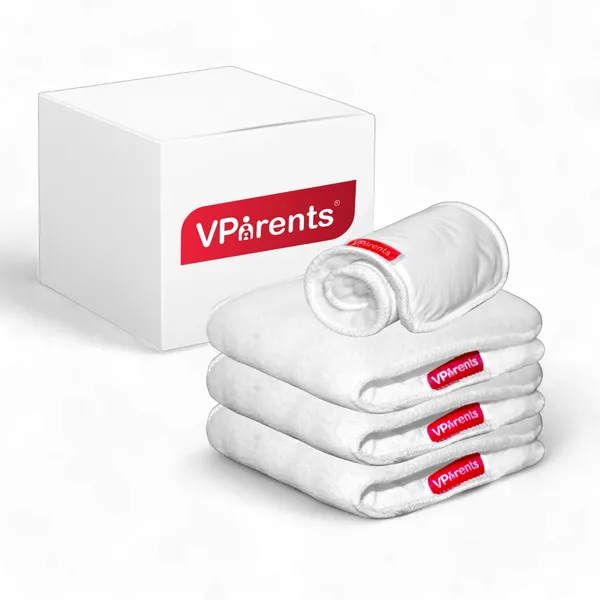 Vparents_Cloth_Diaper_Inserts_For_Cloth_Diaper_High_Absorbent_6_Layer_Washable_Reusable_Wet_Free_Booster_Pads_Smart_Dry_Feel_Soaker_Pad_Baby_Diaper_Liners,_Pack_Of_4
