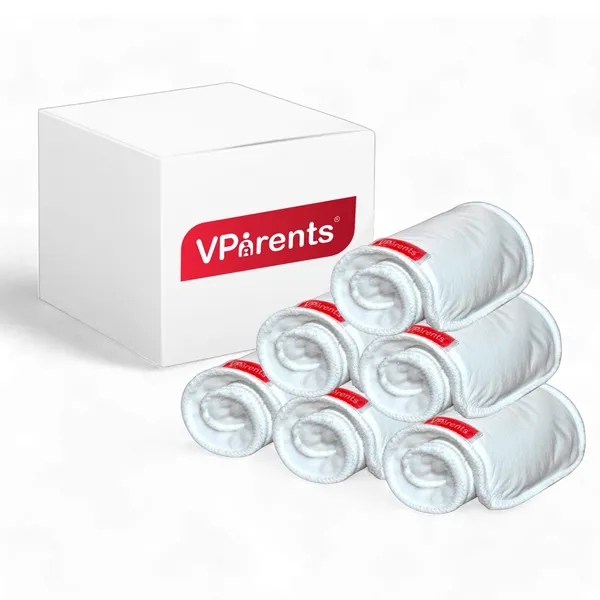 Vparents_Cloth_Diaper_Inserts_For_Cloth_Diaper_High_Absorbent_6_Layer_Washable_Reusable_Wet_Free_Booster_Pads_Smart_Dry_Feel_Soaker_Pad_Baby_Diaper_Liners,_Pack_Of_6