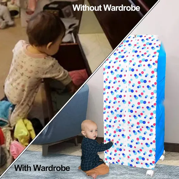 Vparents_Baby_Wardrobe_Plastic_Multipurpose_6_Shelve,_Foldable,_Sturdy_Material_With_Dry_Sheet_2_Pcs_(Preemiee)