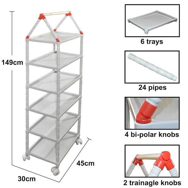 Vparents_Baby_Wardrobe_Plastic_Multipurpose_6_Shelve,_Foldable,_Sturdy_Material_With_Dry_Sheet_2_Pcs_(Preemiee)
