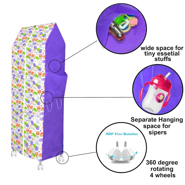 Vparents_Baby_Wardrobe_Plastic_Multipurpose_6_Shelve,_Foldable,_Sturdy_Material_With_Dry_Sheet_2_Pcs_(Chunky)