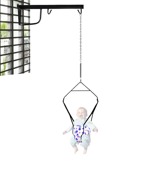 2_in_1_Baby_toddler_Jumper_with_window_hanging_metal_stand_Cum_Baby_Walking_Harness_Function,_Fun_Activity_for_6-12_Months_Baby_Infant_Preemiee