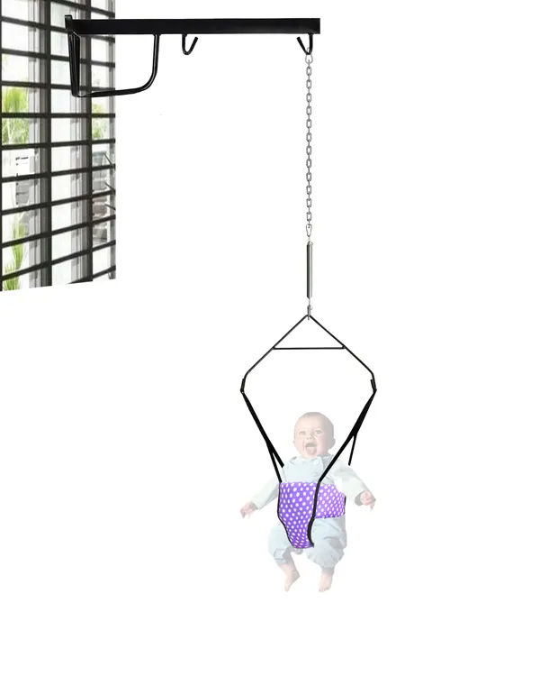 2_in_1_Baby_toddler_Jumper_with_window_hanging_metal_stand_Cum_Baby_Walking_Harness_Function,_Fun_Activity_for_6-12_Months_Baby_Infant_Toddler