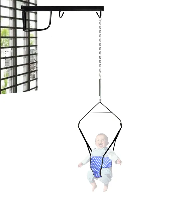 2_in_1_Baby_toddler_Jumper_with_window_hanging_metal_stand_Cum_Baby_Walking_Harness_Function,_Fun_Activity_for_6-12_Months_Baby_Infant_Toddler