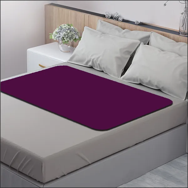 Vparents_Chubby_Cheeks_Water_Proof_Baby_Bed_Protector_Reusable_Dry_Sheet_(Green_And_Plum)_(Medium)_(70_X_100)_Pack_Of_2