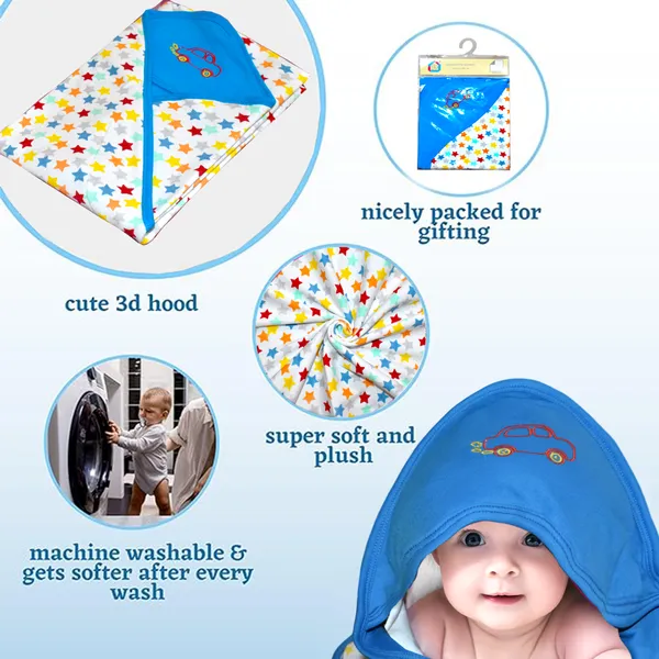 Vparents_Cotton_New_Born_Baby_Hooded_Wrapper_Blanket,_Double_Layer_0-12_Months_Deo