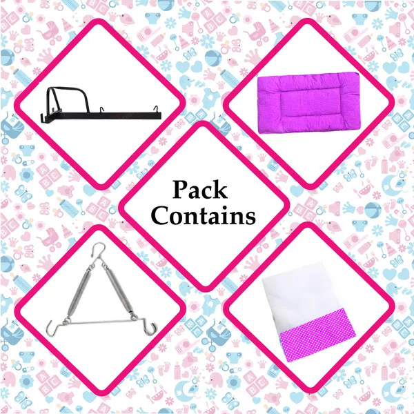Infant_Baby_Swing_Cradle_with_Mosquito_net_Spring_and_Metal_Window_Cradle_Hanger_(Purple)