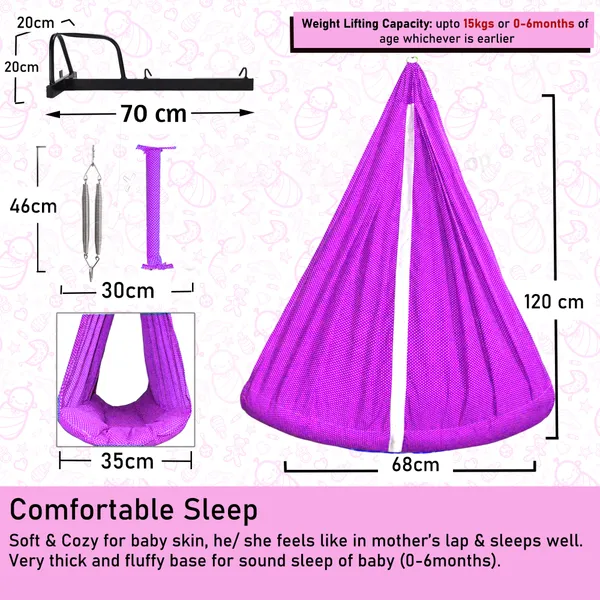 Infant_Baby_Swing_Cradle_with_Mosquito_net_Spring_and_Metal_Window_Cradle_Hanger_(Purple)