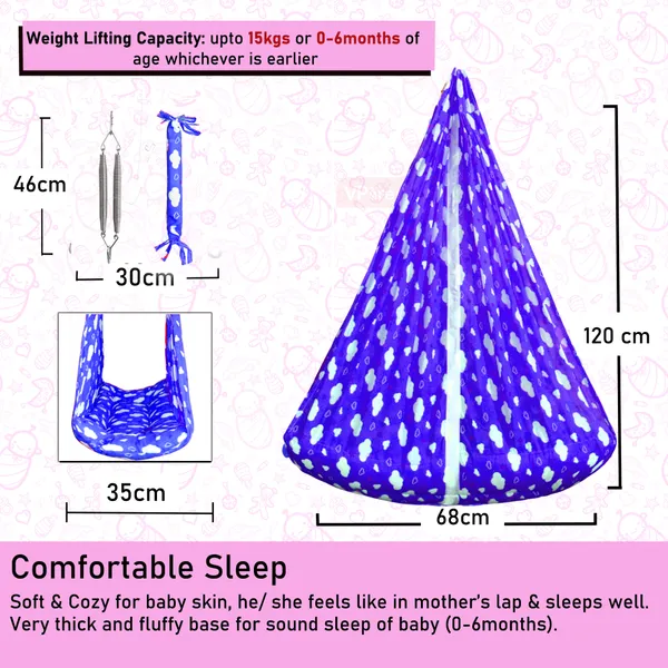 Sunny_Baby_Swing_Cradle_with_Mosquito_net_and_Spring_(Blue)