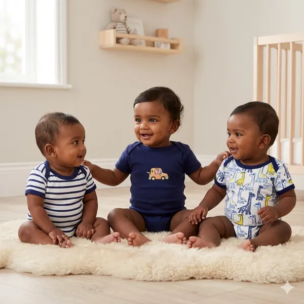 Set_of_3_Half_Sleeves_Baby_Romper_Body_Suits_Jump_Suit_for_Boys_and_Girls_(9-12_months)-_Navy_Blue