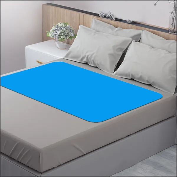 Vparents_Chubby_Cheeks_Water_Proof_Baby_Bed_Protector_Reusable_Dry_Sheet_(Orange_And_Coblet)_(Small)(50_X_70)_Pack_Of_2