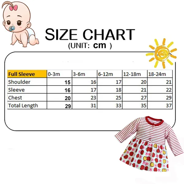 VParents_Cotton_Knee-Length_Full_Sleeves_Girls_Frock_pack_of_3