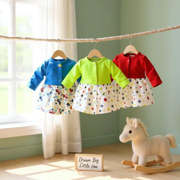 VParents_Cotton_Knee-Length_Full_Sleeves_Girls_Frock_pack_of_3