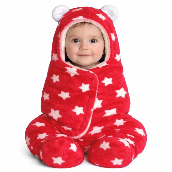 3-in-1_Soft_Hooded_Baby_Blanket_Wrapper_-0-6_Months_Swaddle_for_New_Born_Sleeping_Bag_Gift__Bath_Towel_Bath_Robe_-Red