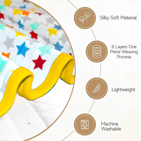 Vparents_Cotton_New_Born_Baby_Hooded_Wrapper_Blanket,_Double_Layer_0-12_Months_Deo