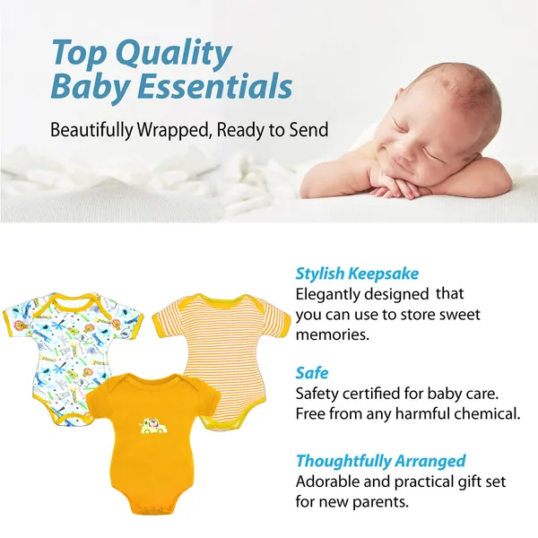 Set_of_3_Half_Sleeves_Baby_Romper_Body_Suits_Jump_Suit_for_Boys_and_Girls_(9-12_months)-_Yellow