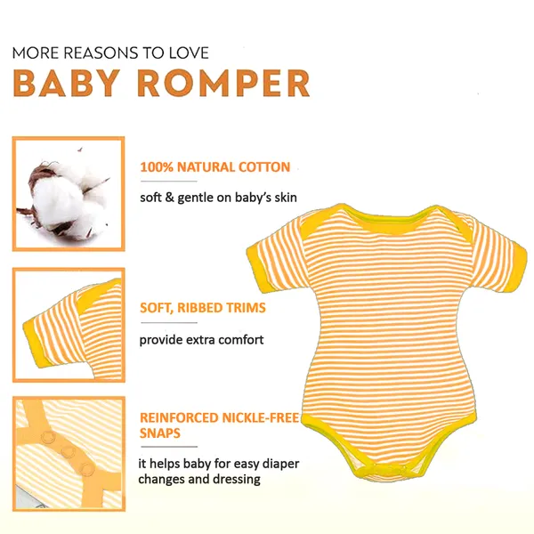 Set_of_3_Half_Sleeves_Baby_Romper_Body_Suits_Jump_Suit_for_Boys_and_Girls_(9-12_months)-_Yellow