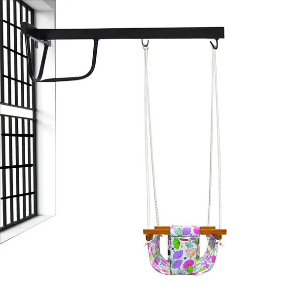 Chunky_swing_for_Kids_Indoor_Outdoor|jhula_for_kids|Baby_Garden_Swing_with_window_Hanging_metal_rod_(8_Months_to_3_Years)_(Up_to_15_kg)