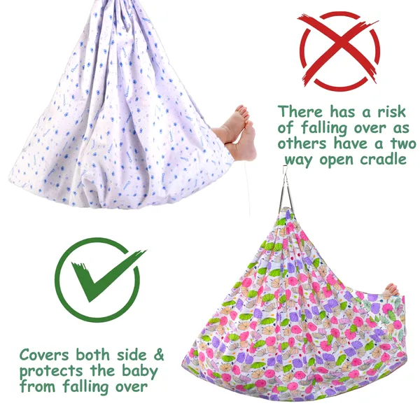 Vparents_Chunky_Baby_Swing_Cradle_With_Spring_And_Metal_Window_Cradle_Hanger_(Pink)