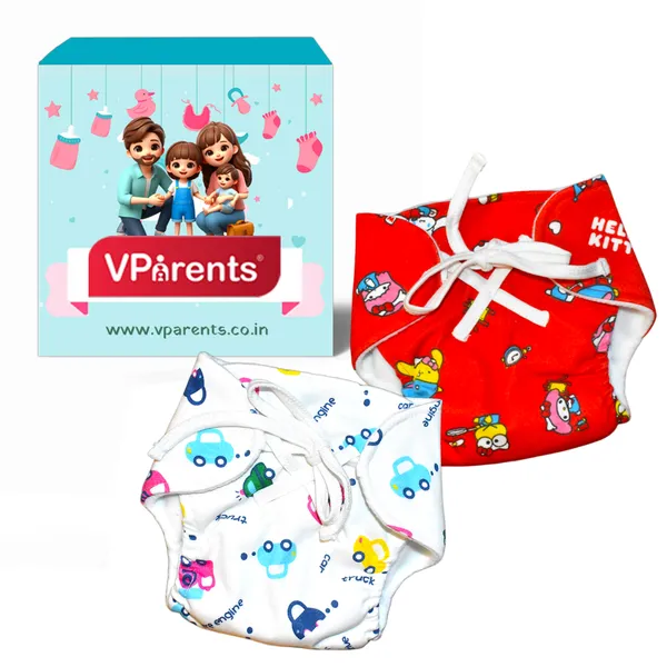 VParents_DryFeel_Baby_Langots_l_Cotton_Modern_Baby_Nappy_l_Mess-free_Langot_with_soft_Elastics_l_DryFeel_Top_Layer_l_Diaper-free_Time_Essential(Pack_os_2)_car_and_toy