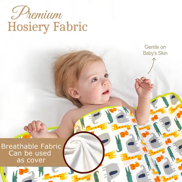 Vparents_Cotton_New_Born_Baby_Hooded_Wrapper_Blanket,_Double_Layer_0-12_Months_Deo