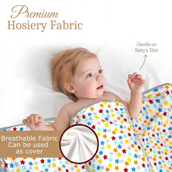 Vparents_Cotton_New_Born_Baby_Hooded_Wrapper_Blanket,_Double_Layer_0-12_Months_Deo