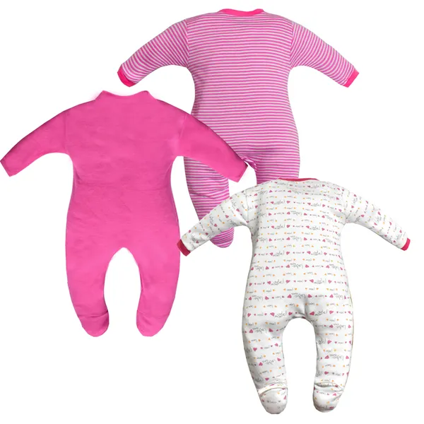 Full_Length_Printed_Baby_Footies_Sleepsuit_Romper_Pack_of_3-(Pink)