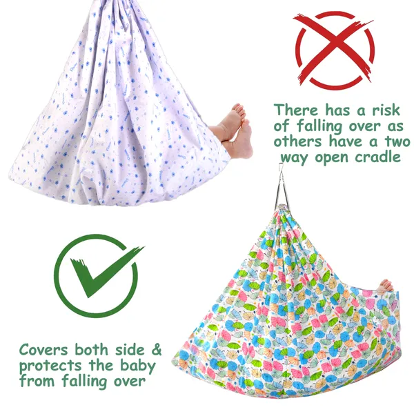 Vparents_Chunky_Baby_Swing_Cradle_With_Spring_And_Metal_Window_Cradle_Hanger_(Blue)