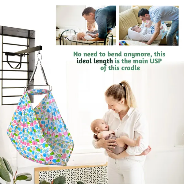 Vparents_Chunky_Baby_Swing_Cradle_With_Spring_And_Metal_Window_Cradle_Hanger_(Blue)
