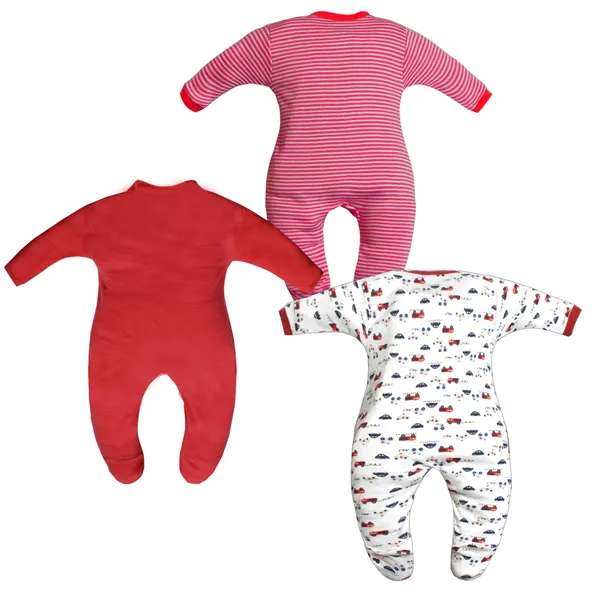 Full_Length_Printed_Baby_Footies_Sleepsuit_Romper_Pack_of_3_-_New_Born_(New_Born,_Red)