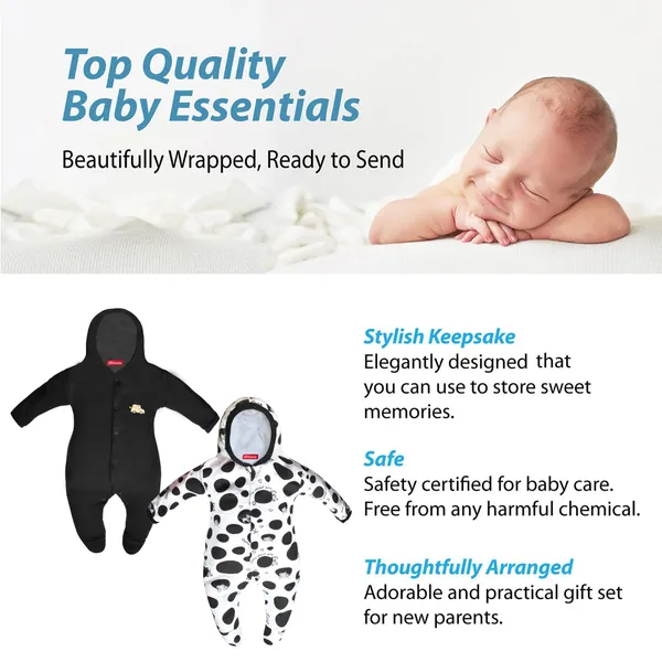 Zoey_Newborn_Baby_Boy's_and_Baby_Girl's_Cotton_Striped_Full_Sleeve_Hooded_Footies_Sleepsuit_Rompers_(Black)_-_Pack_of_2