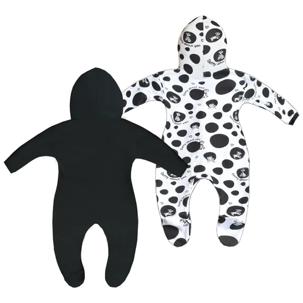 Zoey_Newborn_Baby_Boy's_and_Baby_Girl's_Cotton_Striped_Full_Sleeve_Hooded_Footies_Sleepsuit_Rompers_(Black)_-_Pack_of_2