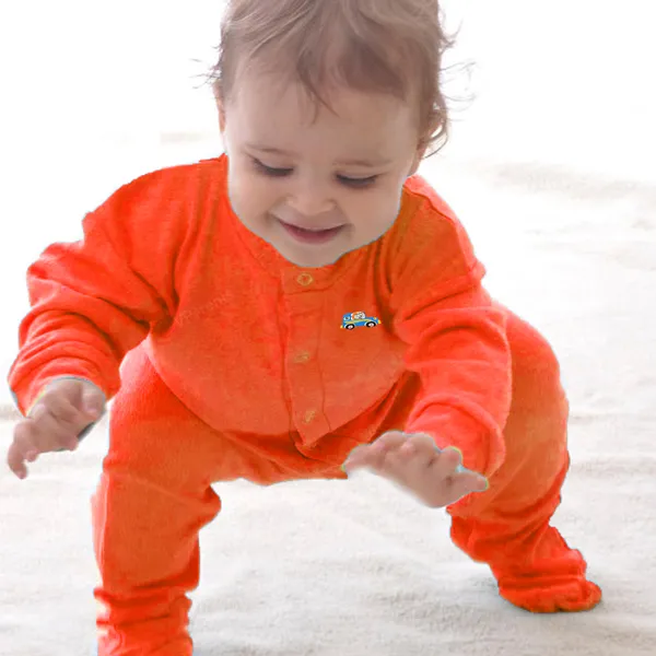 Full_Length_Printed_Baby_Footies_Sleepsuit_Romper_Pack_of_3-(Orange)