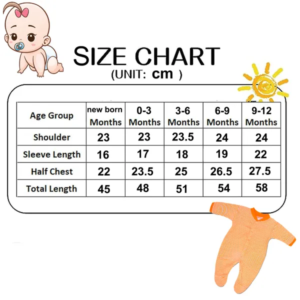 Full_Length_Printed_Baby_Footies_Sleepsuit_Romper_Pack_of_3-(Orange)
