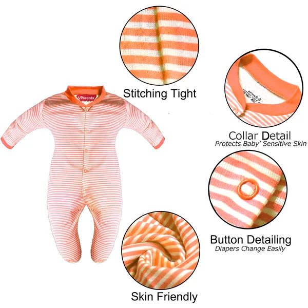Full_Length_Printed_Baby_Footies_Sleepsuit_Romper_Pack_of_3-(Orange)