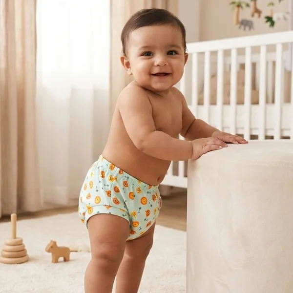 Vparents_Padded_Underwear_For_Babies_And_Toddlers_With_3_Layers_Of_Cotton_Padding_Potty_Training_Pull_Up_&_Diaper-Free_Time_(6-12_Months)_Lion