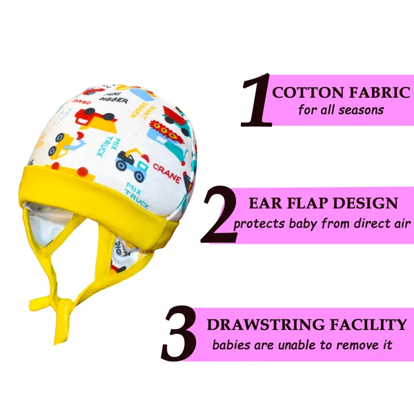 Vparents_Cotton_Cap_For_New_Born_Baby_Baby_Boy&Girl_(6-12_Months)-Pack_Of_2_Multicolor