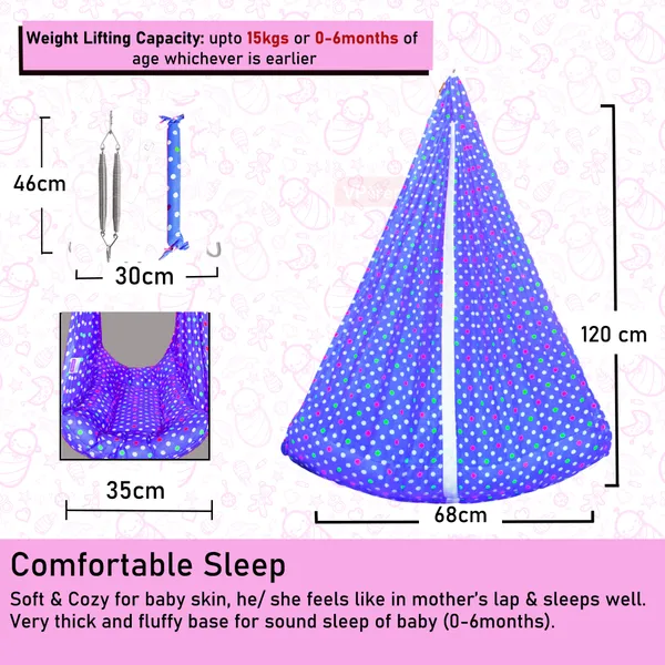 Tot_Baby_Swing_Cradle_with_Mosquito_net_Spring_(Blue)