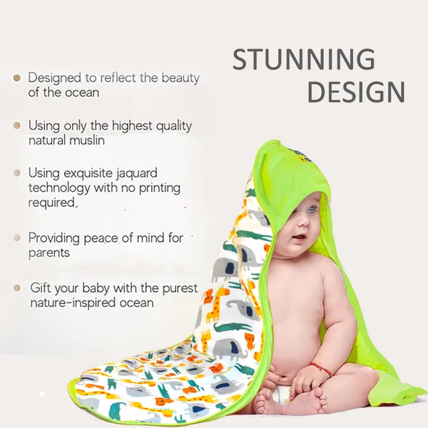 Vparents_Cotton_New_Born_Baby_Hooded_Wrapper_Blanket,_Single_Layer_0-12_Months_Deo
