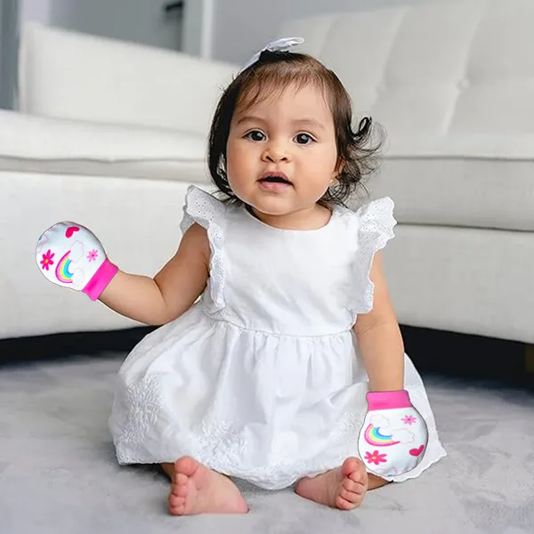 New_born_Combo_gift_set_for_baby_boy_and_girl_2_cap_mitten_booties_and_2_Fullsleeve_jabla_2_pajama_(0_-6_month)_Pink_Assorted_Design_pack_of_10